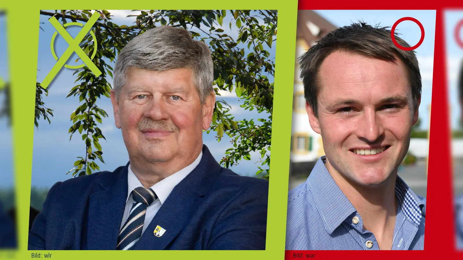 Ergebnis der Stichwahl am 22. März 2026: In Etzenricht gewinnt Martin Schregelmann (CSU) gegen Thomas Beutner (UPW). (Grafik: gld)