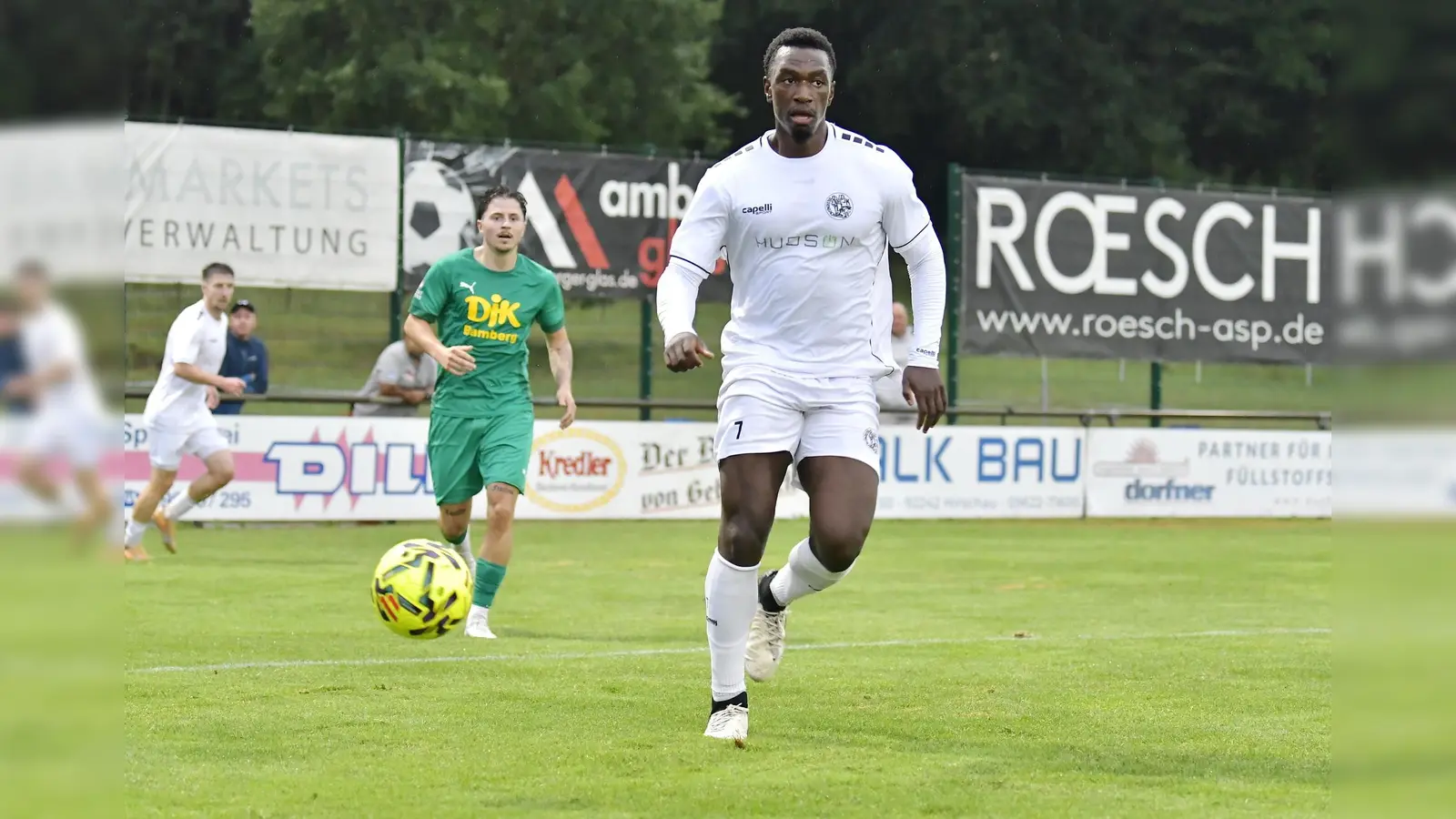 Jeanpaul Ajala-Alexis traf zum 1:1 für die DJK Gebenbach. (Bild: Hubert Ziegler)