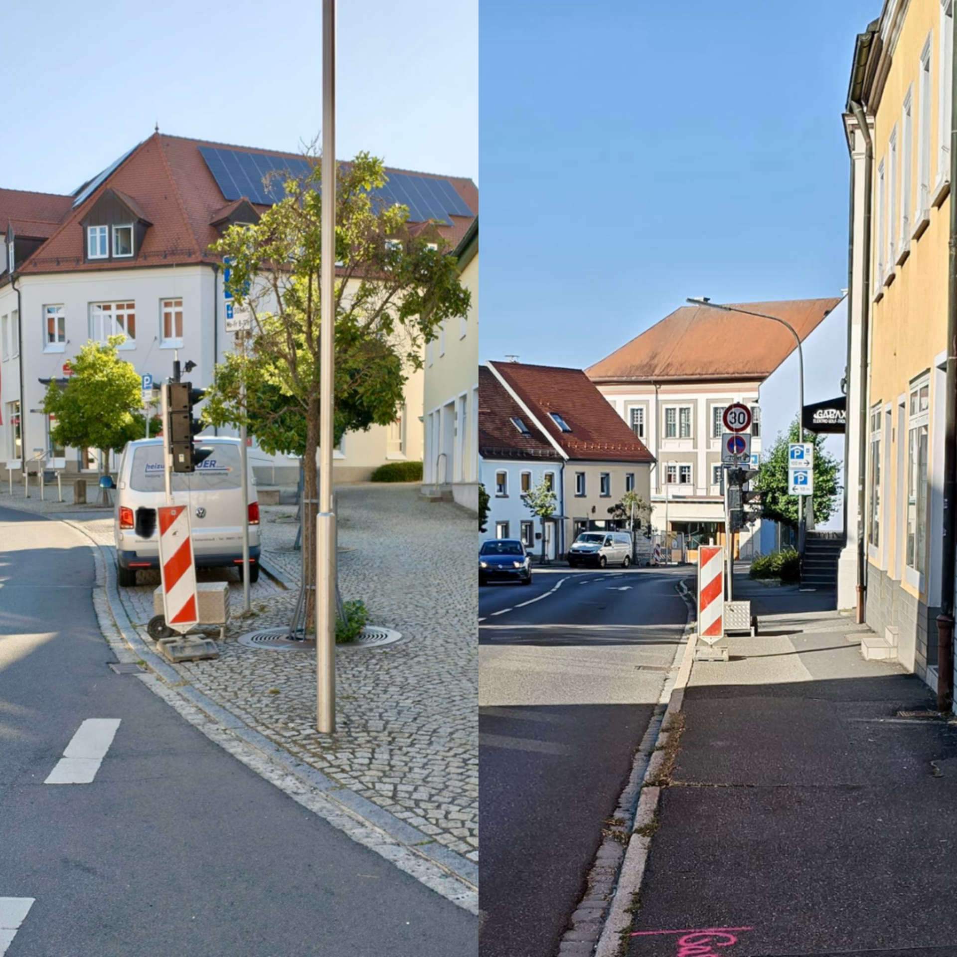 In der Knorrstraße wurden bereits mobile Ampeln aufgestellt. (Bild: Ramona Herrmann)