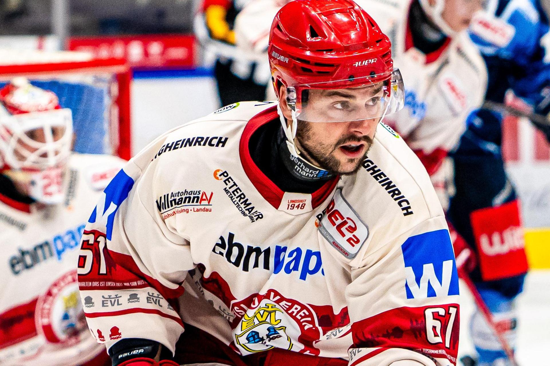 David Elsner fällt verletzungsbedingt sechs Wochen aus und fehlt damit beim Gastspiel des EV Landshut gegen die Blue Devils Weiden am Freitagabend.  (Archivbild: Elke Englmaier)