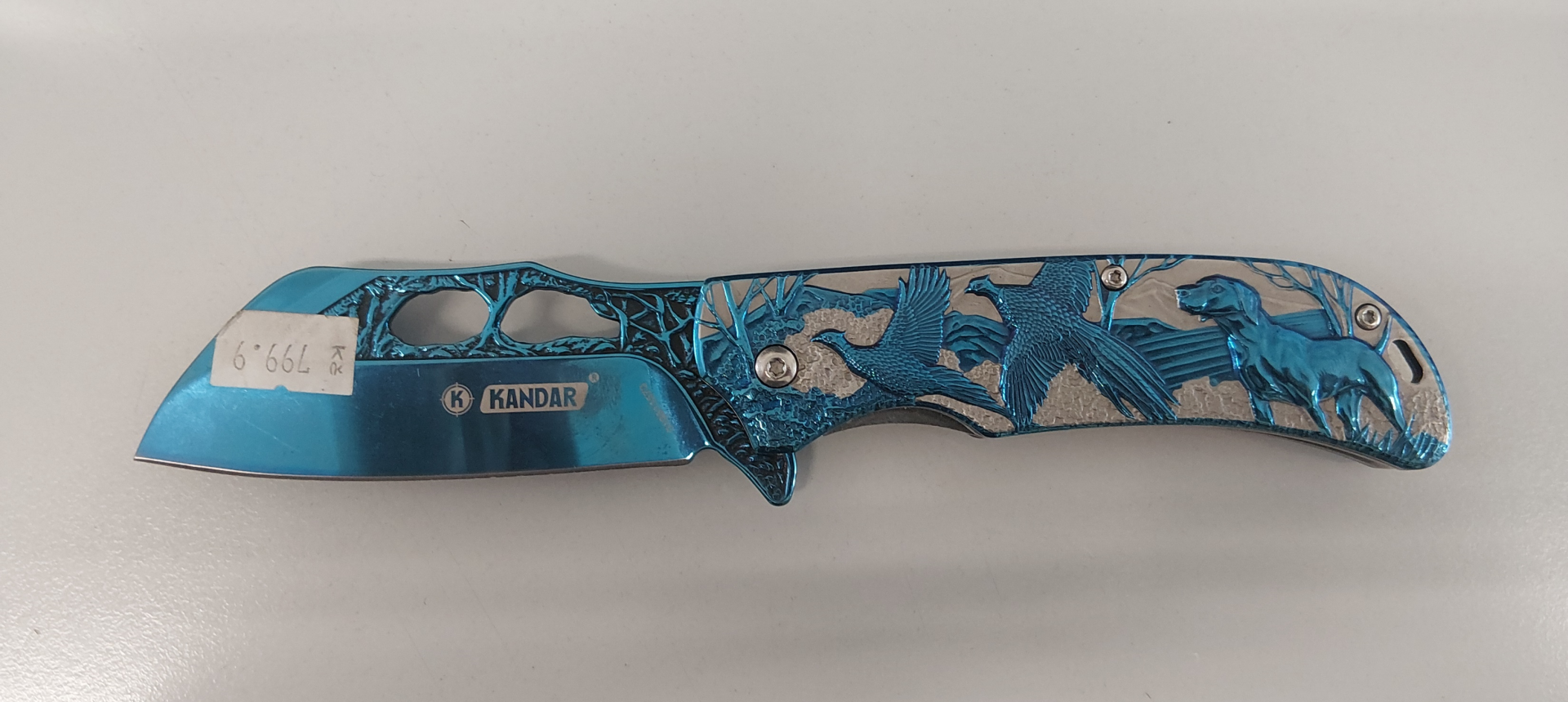 Dieses Springmesser hatte ein 36-jähriger Niederländer dabei. (Bild: Bundespolizei Waidhaus)