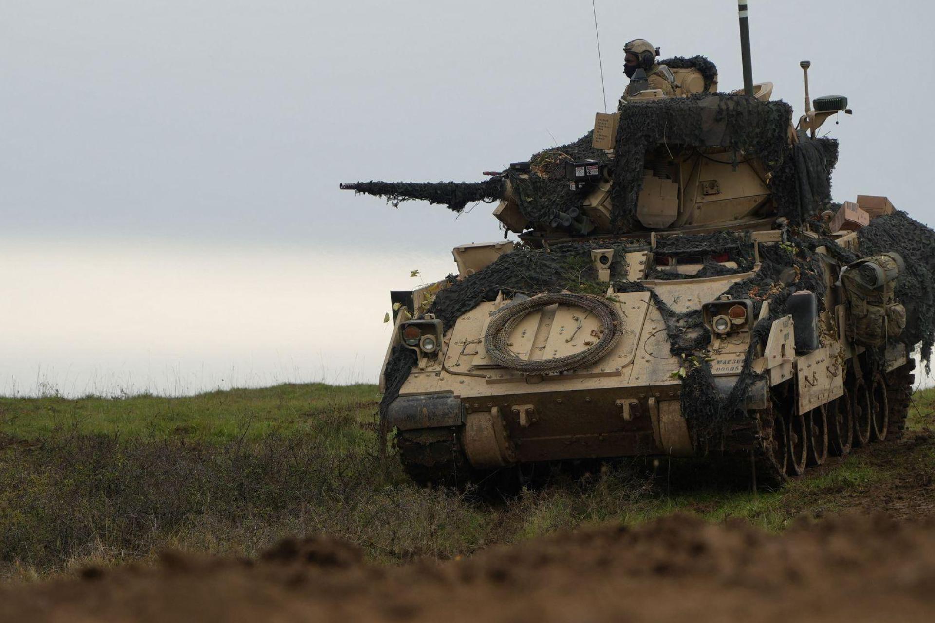 Rund 3.000 Kräfte haben bei der Militärübung „Combined Resolve 27-01“ der US-Army auf der Hohenfels Training Area teilgenommen. (Bild: Felix Kirberg/dpa)