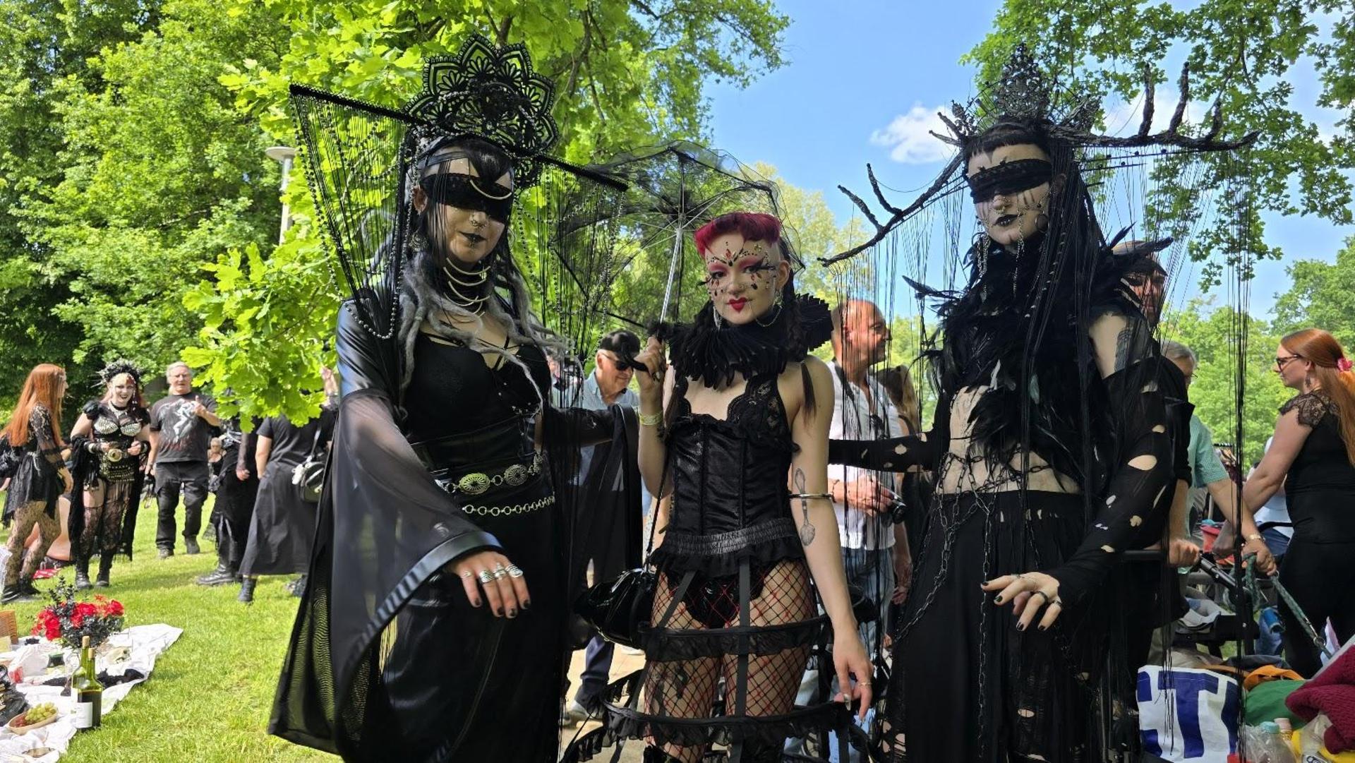 Das viktorianische Picknick beim Wave-Gotik-Treffen in Leipzig begeisterte die Besucher. (Bild: Richard Kirschner)