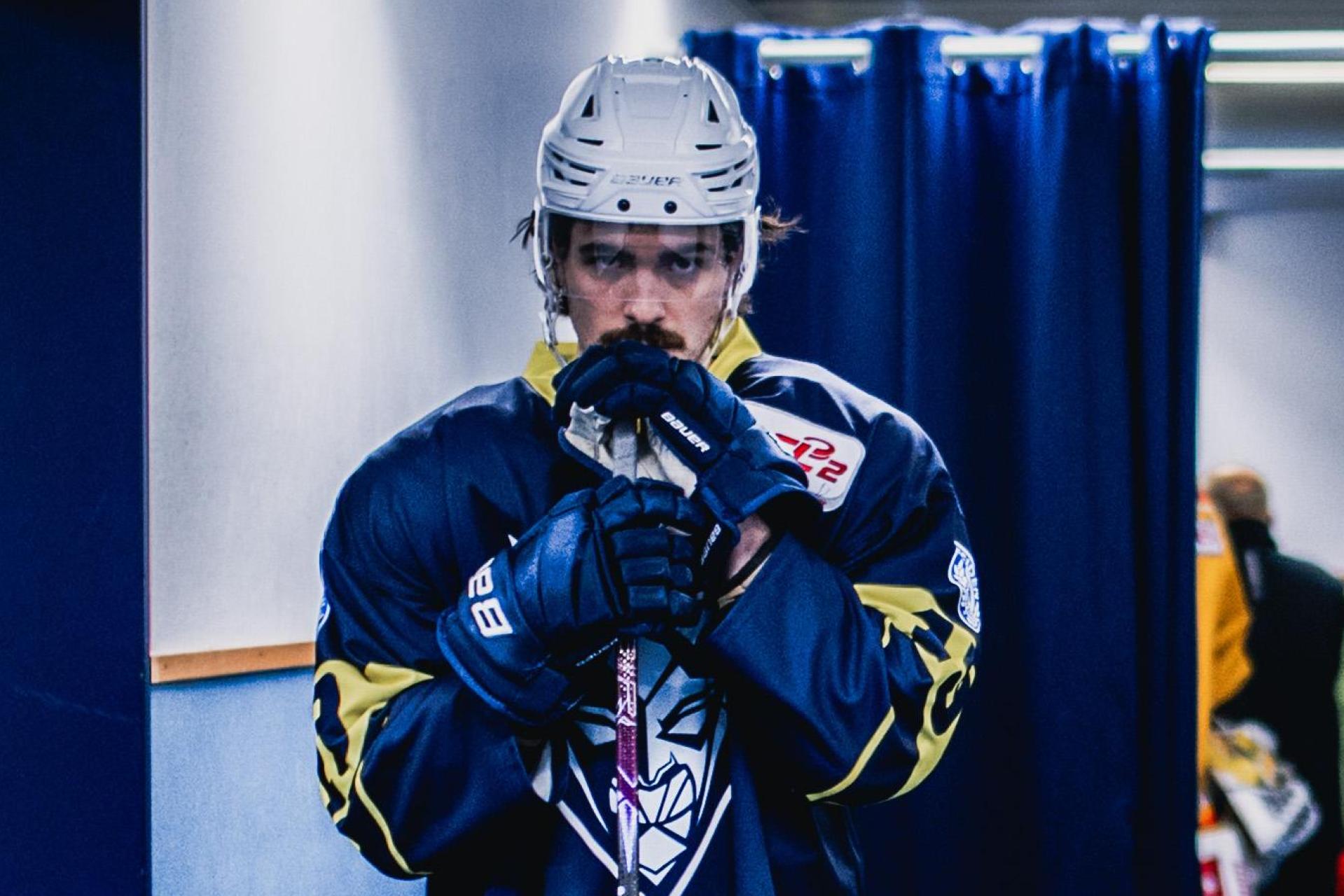 Alex-Olivier Voyer ist einer der vier Kontingentspieler bei den Blue Devils Weiden. (Bild: Tobias Neubert)