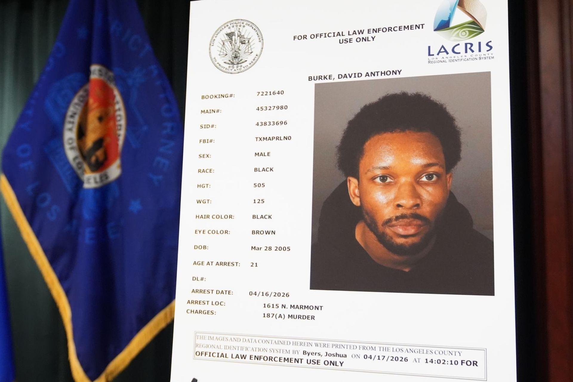 Gegen den US-Musiker David Burke alias D4vd wurde Mordanklage erhoben.  (Bild: Damian Dovarganes/AP/dpa)