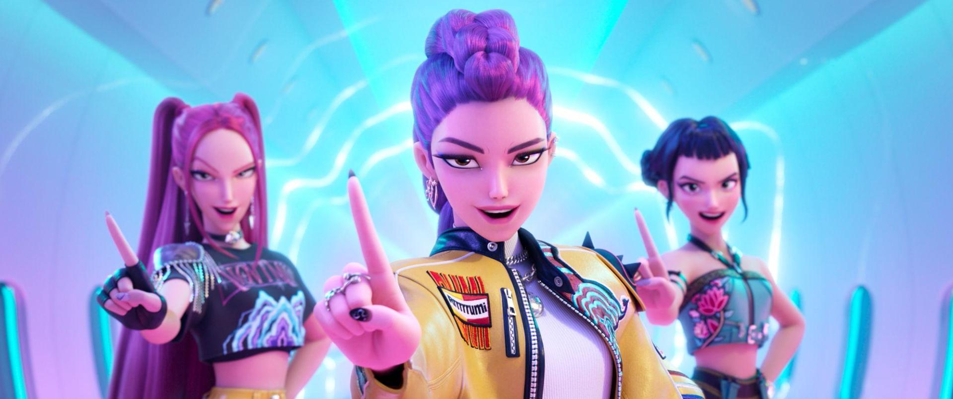 „KPop Demon Hunters“ erzählt die Geschichte einer Girlgroup, die abseits der Bühne böse Geister jagt. (Archivbild) (Bild: -/©2025 Netflix/dpa)