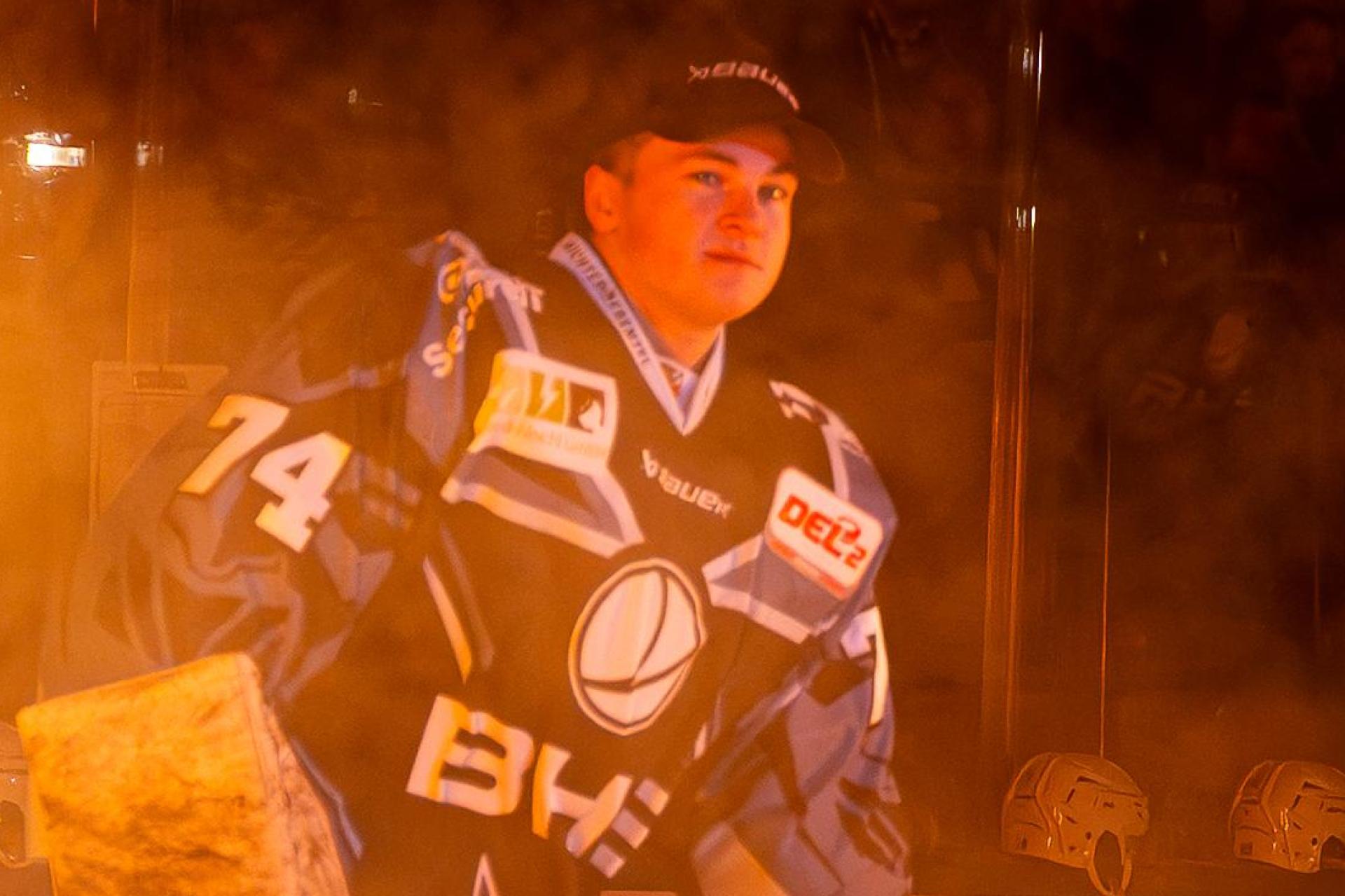 Conner McLeod ist auch in der kommenden Saison als dritter Torhüter bei den Blue Devils Weiden eingeplant. (Bild: Elke Englmaier)